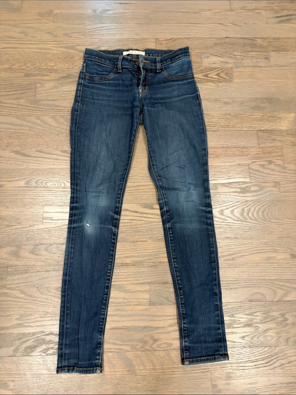 Dark Blue Skinny Jeans with Subtle Fading - J Brand size 26